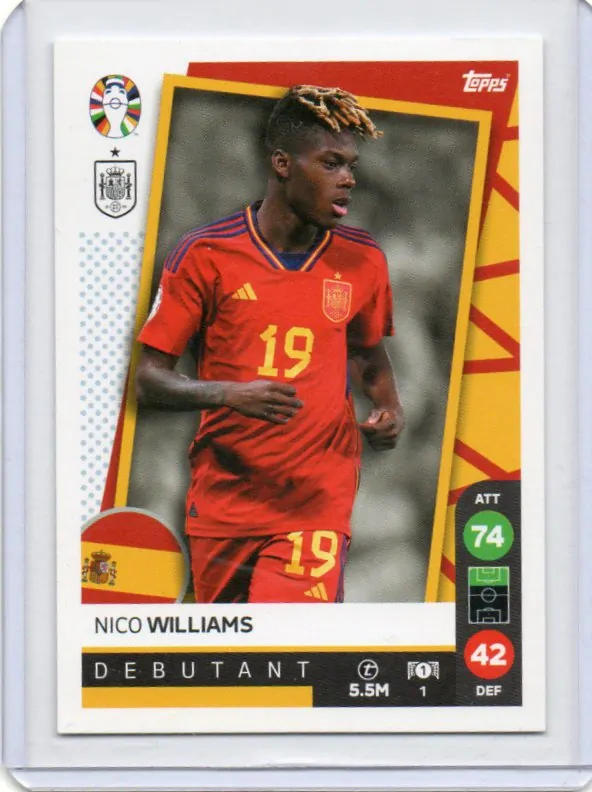 ニコ・ウィリアムズ スペイン代表 直筆サインカード Topps 2024