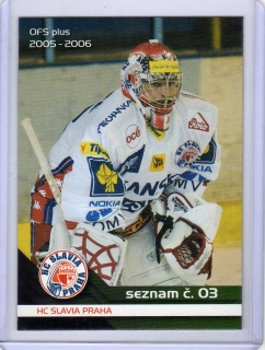 OFS 2005-2006 SEZNAM karet # S03 Franěk Petr (G) - Slavia