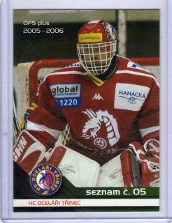 OFS 2005-2006 SEZNAM karet # S05 Vojtek Martin (G) - Třinec