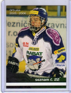OFS 2005-2006 SEZNAM karet # S22 Kazatel Michal - Kladno