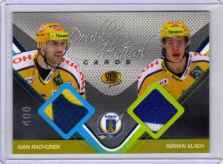 OFS Premium 2011 Double Identical Cards JERSEY 400/500 # J01 Rachůnek Ivan / Vlach Roman - Zlín