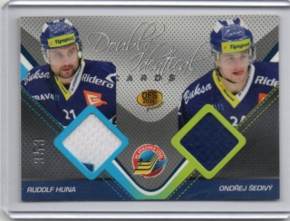 OFS Premium 2011 Double Identical Cards JERSEY 353/500 # J04 Huna Rudolf / Šedivý Ondřej - Vítkovice