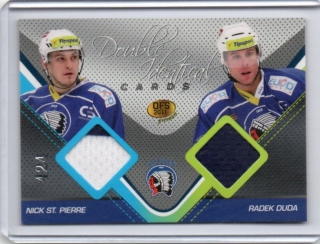 OFS Premium 2011 Double Identical Cards JERSEY 424/500 # J10 St. Pierre Nick / Duda Radek - Plzeň