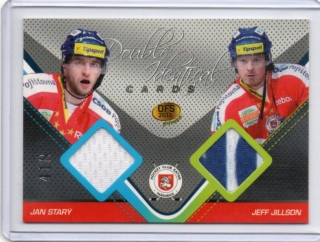 OFS Premium 2011 Double Identical Cards JERSEY 418/500 # J11 Starý Jan / Jillson Jeff - Pardubice