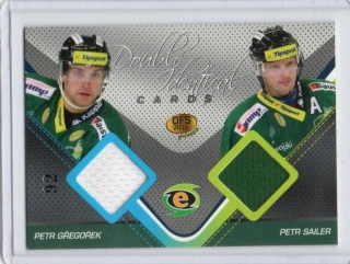 OFS Premium 2011 Double Identical Cards JERSEY 092/500 # J08 Gřegořek Petr / Sailer Petr - K.Vary