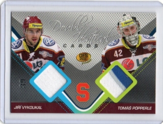 OFS Premium 2011 Double Identical Cards JERSEY 039/500 # J17 Vykoukal Jiří / Pöpperle Tomáš (G) - Sparta