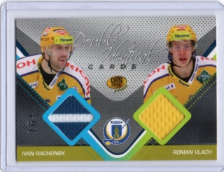 OFS Premium 2011 Double Identical Cards JERSEY 164/500 # J01 Rachůnek Ivan / Vlach Roman - Zlín