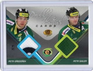 OFS Premium 2011 Double Identical Cards JERSEY 089/500 # J08 Gřegořek Petr / Sailer Petr - K.Vary