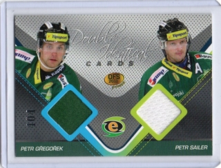 OFS Premium 2011 Double Identical Cards JERSEY 404/500 # J08 Gřegořek Petr / Sailer Petr - K.Vary