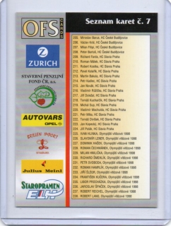 OFS 1998-1999 Seznam karet č.7-8