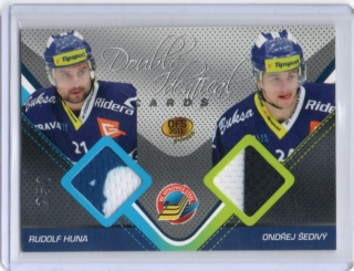 OFS Premium 2011 Double Identical Cards JERSEY 250/500 # J04 Huna Rudolf / Šedivý Ondřej - Vítkovice
