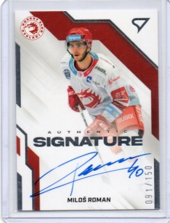 SportZoo ELH 2022-2023 AU Signature Level 1 x/150 # AS1-MR Roman Miloš - Třinec