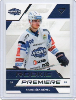SportZoo ELH 2022-2023 ROOKIE Premiere Base # PR-24 Němec František - Brno