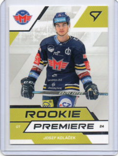 SportZoo ELH 2022-2023 ROOKIE Premiere Base # PR-03 Koláček Josef - Č.Budějovice