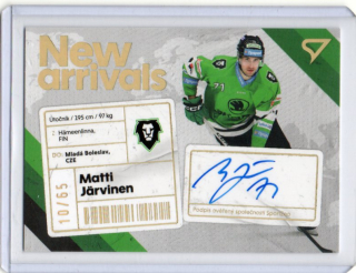 SportZoo ELH 2023-2024 NEW ARRIVAL AU Sign. x/65 # NAS-MJ Järvinen Matti - Ml.Boleslav