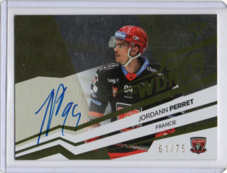 SportZoo ELH 2023-2024 S.II AROUND THE WORLD AU Signature x/75 # AW-JP Perret Jordann - Hradec Kr.