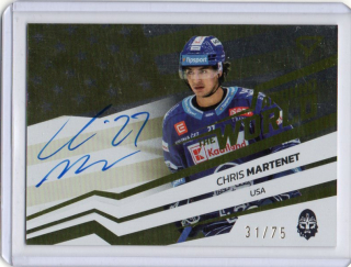 SportZoo ELH 2023-2024 S.II AROUND THE WORLD AU Signature x/75 # AW-CM Martenet Chris - Kladno