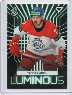 SportZoo Hokejové Česko 2024 LUMINOUS Base # LS-04 Dvořák Tomáš
