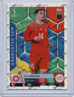 Topps Match Attax EURO 2024 - Graduated Gem # SUI 17 Zeki Amdouni - Switzerland