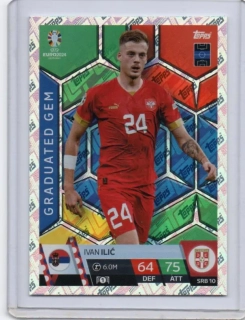 Topps Match Attax EURO 2024 - Graduated Gem # SRB 10 Ivan Ilič - Serbia