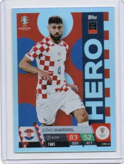 Topps Match Attax EURO 2024 - HERO # CRO 4 Joško Gvardiol - Croatia