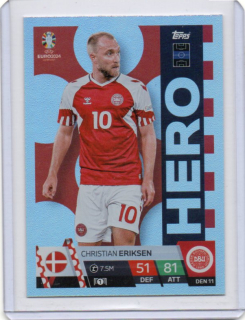 Topps Match Attax EURO 2024 - HERO # DEN 11 Christian Eriksen - Denmark