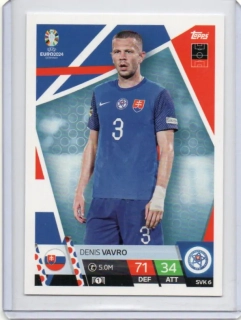 Topps Match Attax EURO 2024 - BASE # SVK 6 Denis Vavro - Slovakia