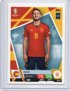 Topps Match Attax EURO 2024 - BASE # ESP 7 Koke - Spain
