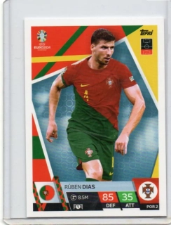 Topps Match Attax EURO 2024 - BASE # POR 2 Rúben Dias - Portugal