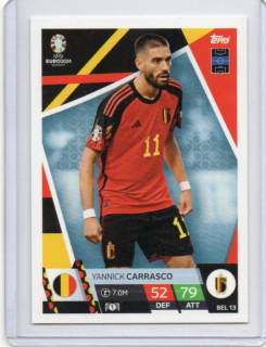 Topps Match Attax EURO 2024 - BASE # BEL 13 Yannick Carrasco - Belgium