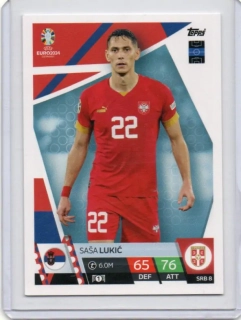 Topps Match Attax EURO 2024 - BASE # SRB 8 Saša Lukič - Serbia