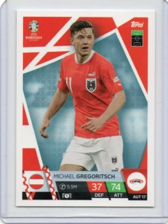 Topps Match Attax EURO 2024 - BASE # AUT 17 Michael Gregoritsch - Austria