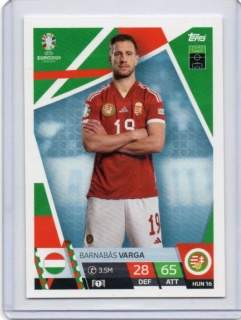 Topps Match Attax EURO 2024 - BASE # HUN 16 Barnabás Varga - Hungary