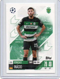 Topps Match Attax UEFA Club 2024-2025 Base # 273 Goncalo INÁCIO - Sporting Lisabon