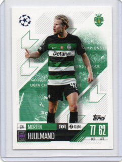 Topps Match Attax UEFA Club 2024-2025 Base # 276 Morten HJULMAND - Sporting Lisabon