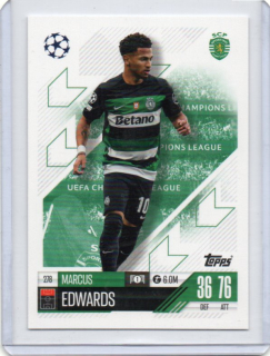 Topps Match Attax UEFA Club 2024-2025 Base # 278 Marcus EDWARDS - Sporting Lisabon