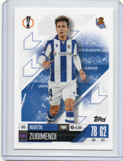 Topps Match Attax UEFA Club 2024-2025 Base # 283 Martín ZUBIMENDI - Real Sociedad de Fútbol