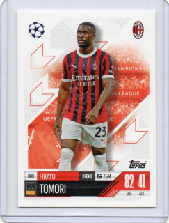 Topps Match Attax UEFA Club 2024-2025 Base # 309 Fikayo TOMORI - AC Milán