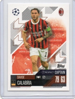 Topps Match Attax UEFA Club 2024-2025 Base CAPTAIN # 310 Davide CALABRIA - AC Milán