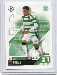 Topps Match Attax UEFA Club 2024-2025 Base # 378 Luis PALMA - Celtic FC