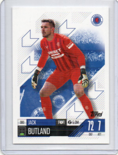 Topps Match Attax UEFA Club 2024-2025 Base # 380 Jack BUTLAND - Rangers F.C.