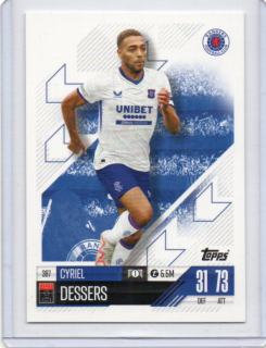 Topps Match Attax UEFA Club 2024-2025 Base # 387 Cyriel DESSERS - Rangers F.C.