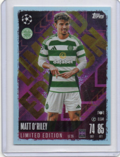 Topps Match Attax UEFA Club 2024-2025 LIMITED EDITION # LE26 Matt O'RILEY - Celtic FC