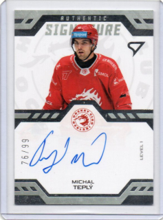 SportZoo ELH 2024-2025 I.série AUTHENTIC SIGNATURE x/99 Level 1 # SL1-MT Teplý Michal - Třinec