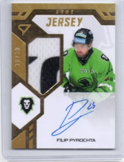 SportZoo ELH 2024-2025 II.série Game Jersey AU Signature x/30 # GJS-FP Pyrochta Filip - Ml.Boleslav