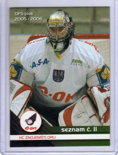 OFS 2005-2006 SEZNAM karet # S11 Trvaj Jiří (G) - Znojmo