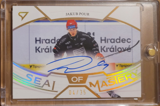 SportZoo ELH 2025-2026 I.série SEAL of MASTERY AU Sign. x/35 # SMS-JP Pour Jakub - Hradec Kr.