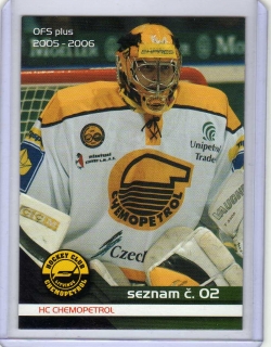 OFS 2005-2006 SEZNAM karet # S02 Jarina Kamil (G) - Litvínov