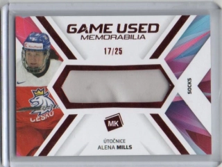 MK 2023 Game Used MEMO SOCKS x/25 # GUM-2 Mills Alena