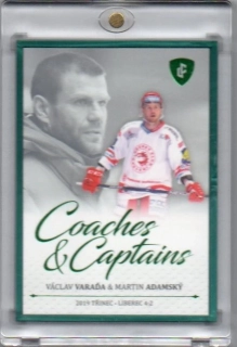 LC Rekordy ELH - Coaches & Captains Green x/5 # CC26 Varaďa Václav & Adamský Martin - Třinec